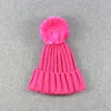 HZM-16976003 100% acrylic yarn warm caps bobble kids pompom fashion knit hat