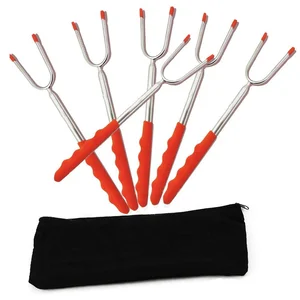 Image of Premium Kids Extra Long 45'' Marshmallow Roasting Sticks Telescopic BBQ Forks