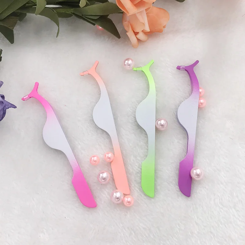 

High Quality Custom Private Label Eyelash Tweezers, As pics show, customized color