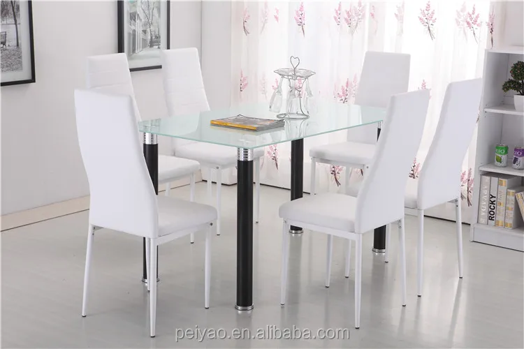 
Free sample cheap modern tempered glass top dining table/dining room table for sale 