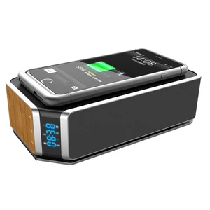 10W Wireless Charger & Bluetooth Speaker Alarm Clock