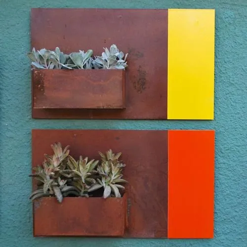 2018 hot sale half round corten steel square plant pots