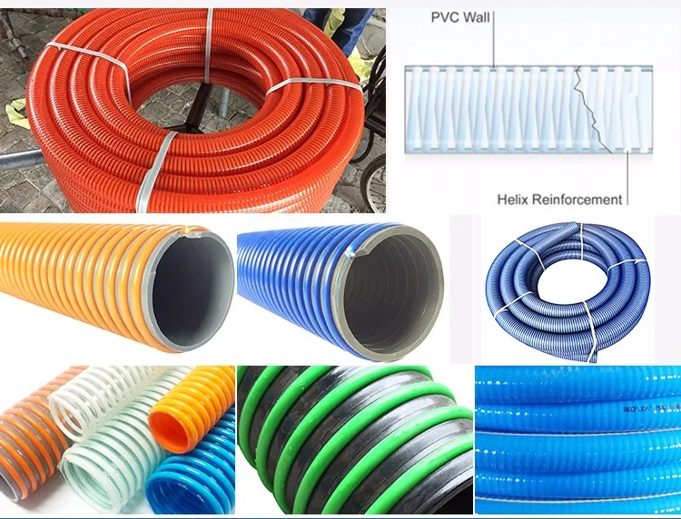 Light And Flexible Piping Made Of Plasticized Pvc With A Rigid Pvc Helix Reinforced Anti-choc Spiral Suction Hose - Buy Pvc Helix Reinforced Hose,Pvc Suction Hose,Spiral Hose Product on Alibaba.com