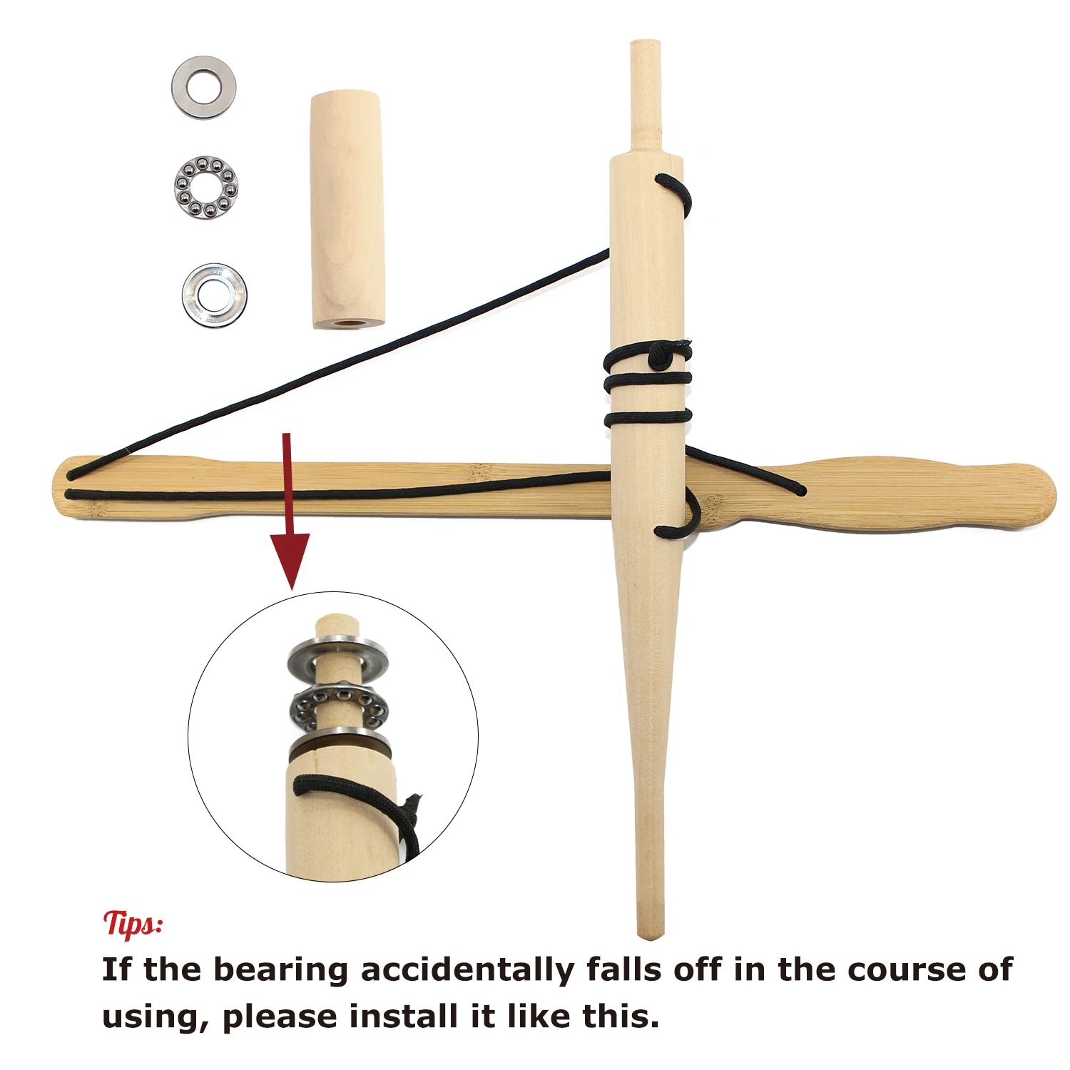 Bushcraft Bow Drill Kit Fire Starter Lighting Primitive Friction Fire