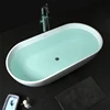 1.65M Hotel bathtub Customized Size freestanding acrylic Bathtubs factory wholesale Pure White Whirlpools Bath tub