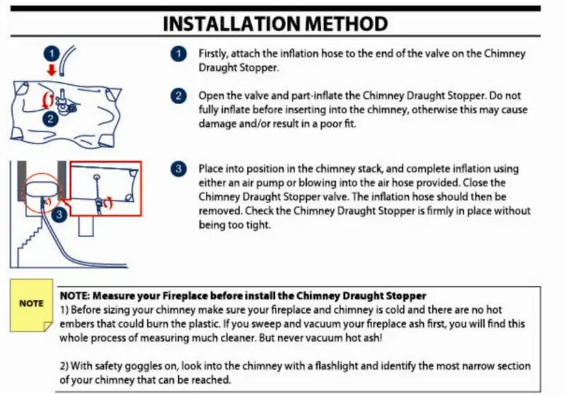 Plastic Pe And Pa Chimney Draught Stopper Or Chimney Flue Stopper