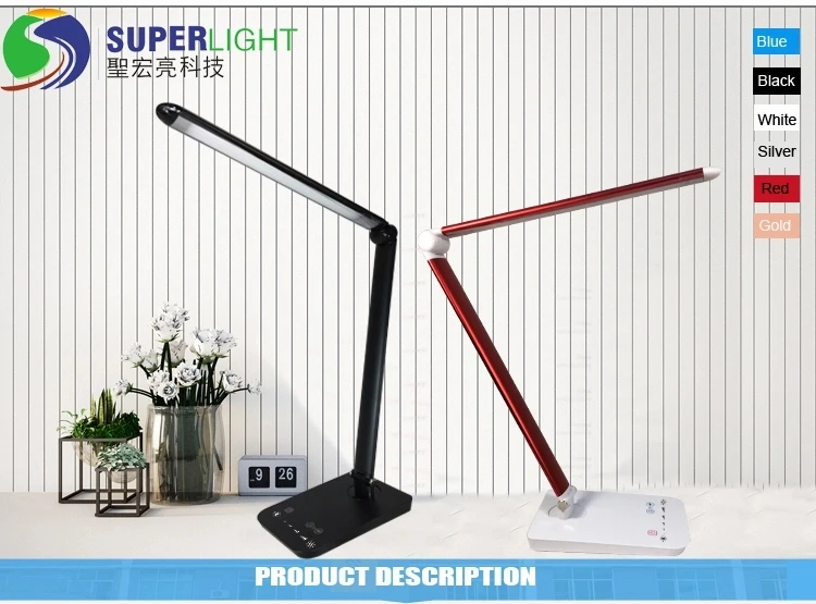 New rechargeable usb desk battery powered led lamp