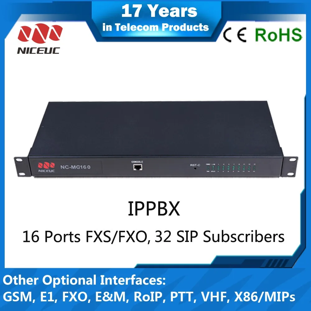 Hot Selling Voip Telephone Exchange 16 Ports Fxs Fxo Ip Pbx/pabx System