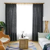 Luxury decorative plain color linen curtain
