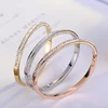 2017 rose gold bangles latest designs, titanium steel gold bangle bracelets(pr1788)