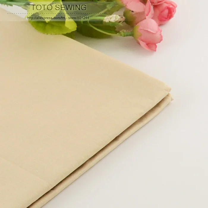 50cmx160cm piece Light Khaki cotton Fabric for Tilda Doll Twill Cloth Patchwork Quilting bedding home textile