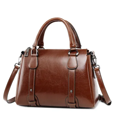 

Genuine Leather Handbag Brands Women Hand Bags Manufacturer Lady Bags 2020 China Guangzhou 5pcs/single Shoulder Lady Handbags