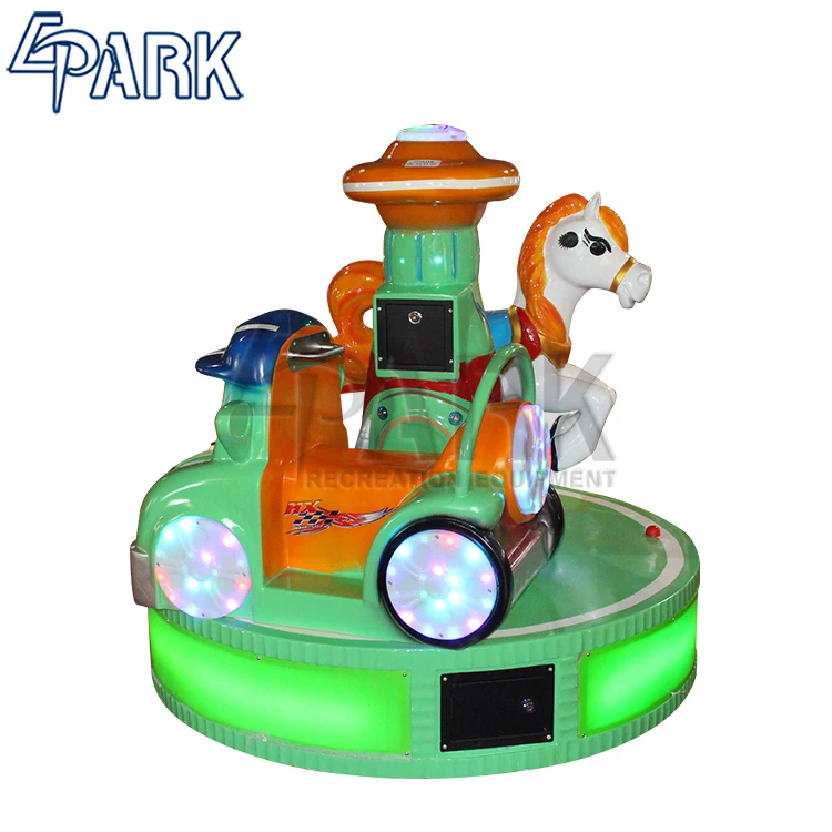 

Electric Kiddie Ride Horse Carousel Ride Double Players Mini Amusement Park Rides