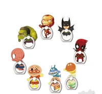 

Cell phone accessories for Cartoon super hero silicone finger ring phone holder Grip Cute 360 Rotating Ring