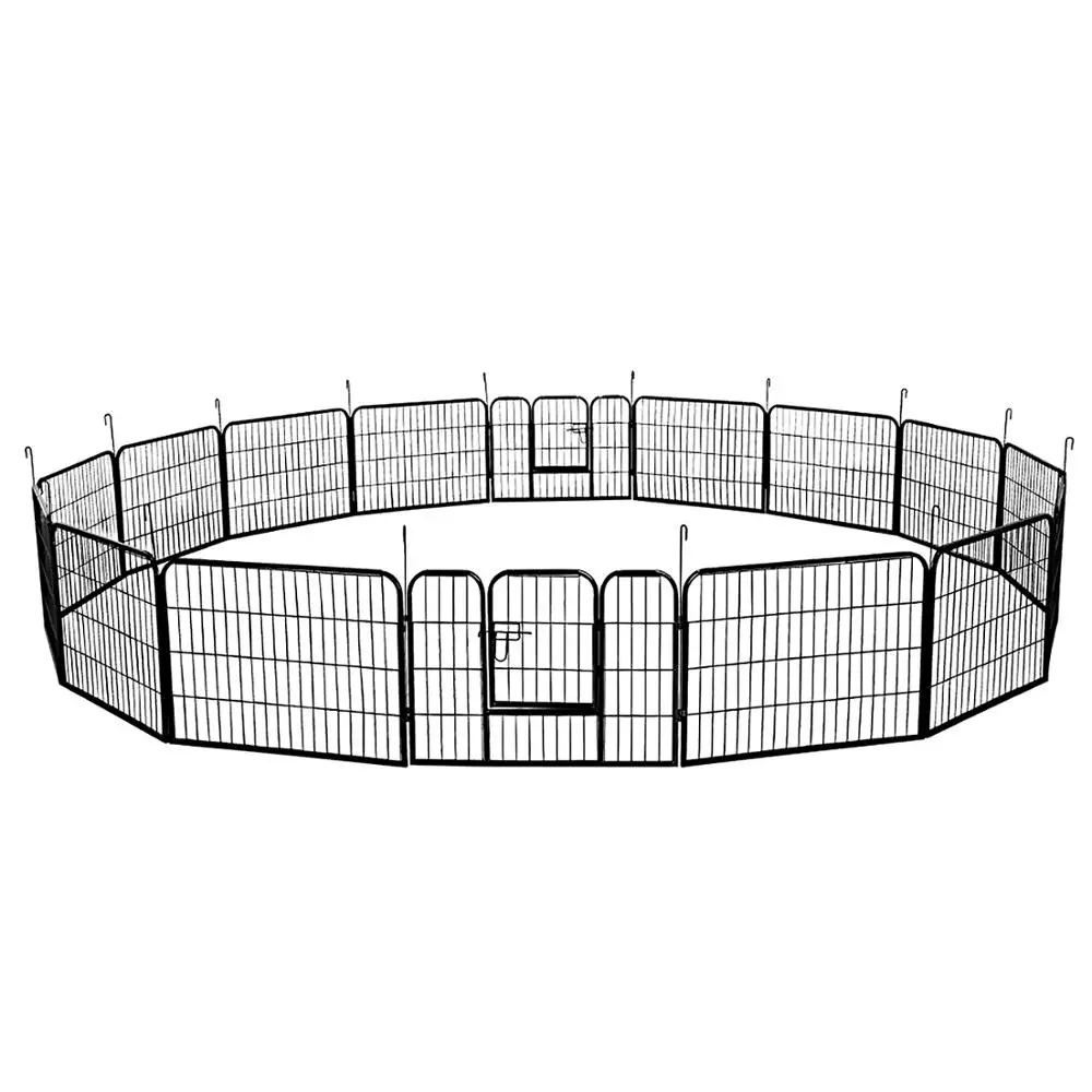 

Cheap Outdoor Temporary Customize Safe Locked Puppy Dog Kennel Fence Large Portable Foldable Metal Pet Dog Playpens With Door, Black,white,green etc.