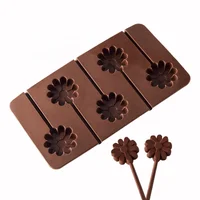 

Candy Chocolate Mould 5 Cavity Flower Silicone Lollipop Mold