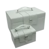 decorative cream storage trunk set of 2 with nice buckle