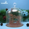 Custom decorative clear small mini glass cloche dome for christmas crafts