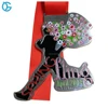 Unique Design medal fotory price custom 3D sharpe award gold marathon medal running/sport medal with hanger