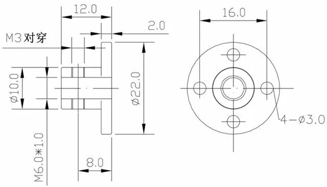 Chihai Motor High Hardness Metal Threaded Hole Flange Coupling Rigid ...