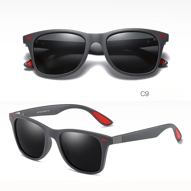 

DLP21 TAC Polarized Driving Glasses Square Women Men TR90 Sunglasses