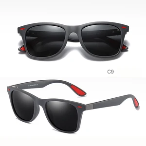 DLP21 TAC Polarized Driving Glasses Square Women Men TR90 Sunglasses