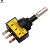 Lonten 10pcs 12V 20A Car Red LED Toggle Switches 3 Pin SPST ON/OFF Rocker Switch 26*17*62mm For Vehicles Boats Electric Supplie