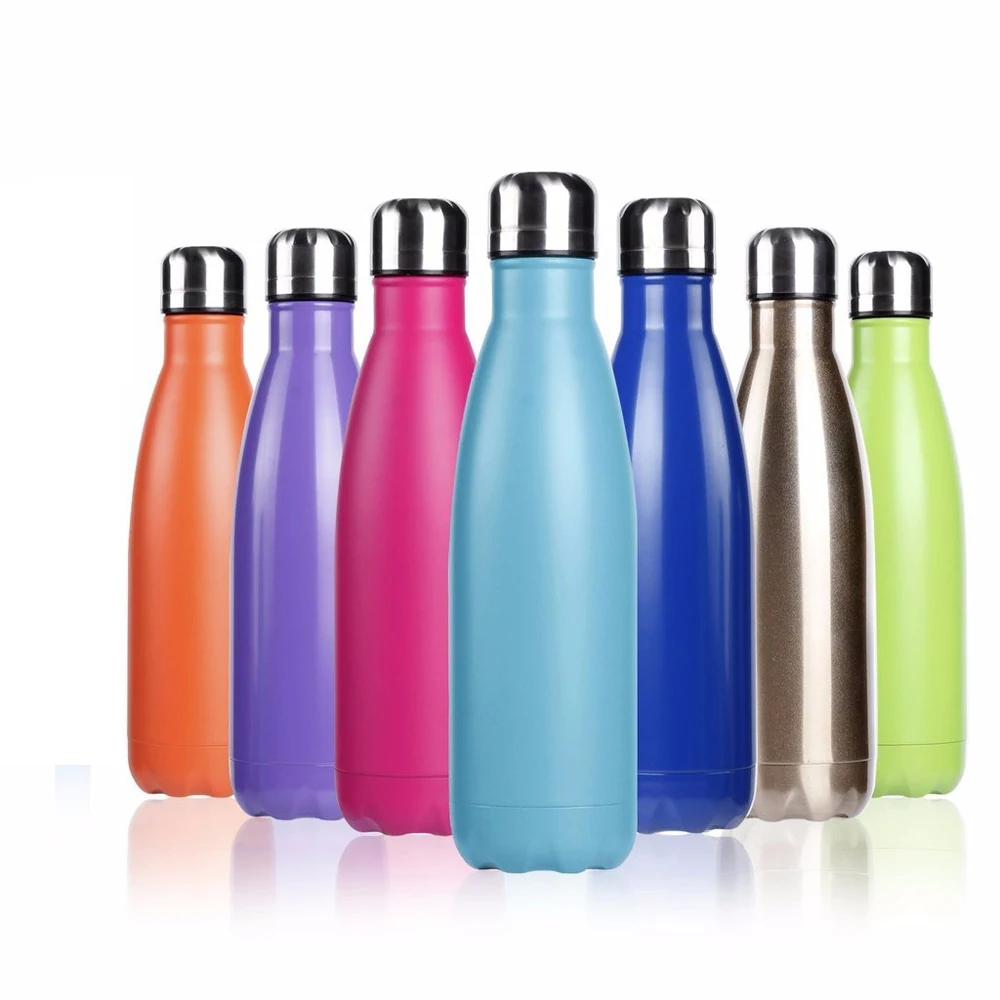 

GV003 500ML/17OZ Wholesale high grade double wall insulated water bottle cola shape stainless steel water bottle vacuum flask