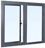 USA standard thermal break profile low-E tinted glass crank casement window with german hardware