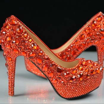 heels for red prom dress