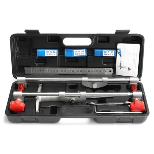 Premium Door Lock Fitting Mortiser Jig Kit Wood Metal Hole Cutter Drill