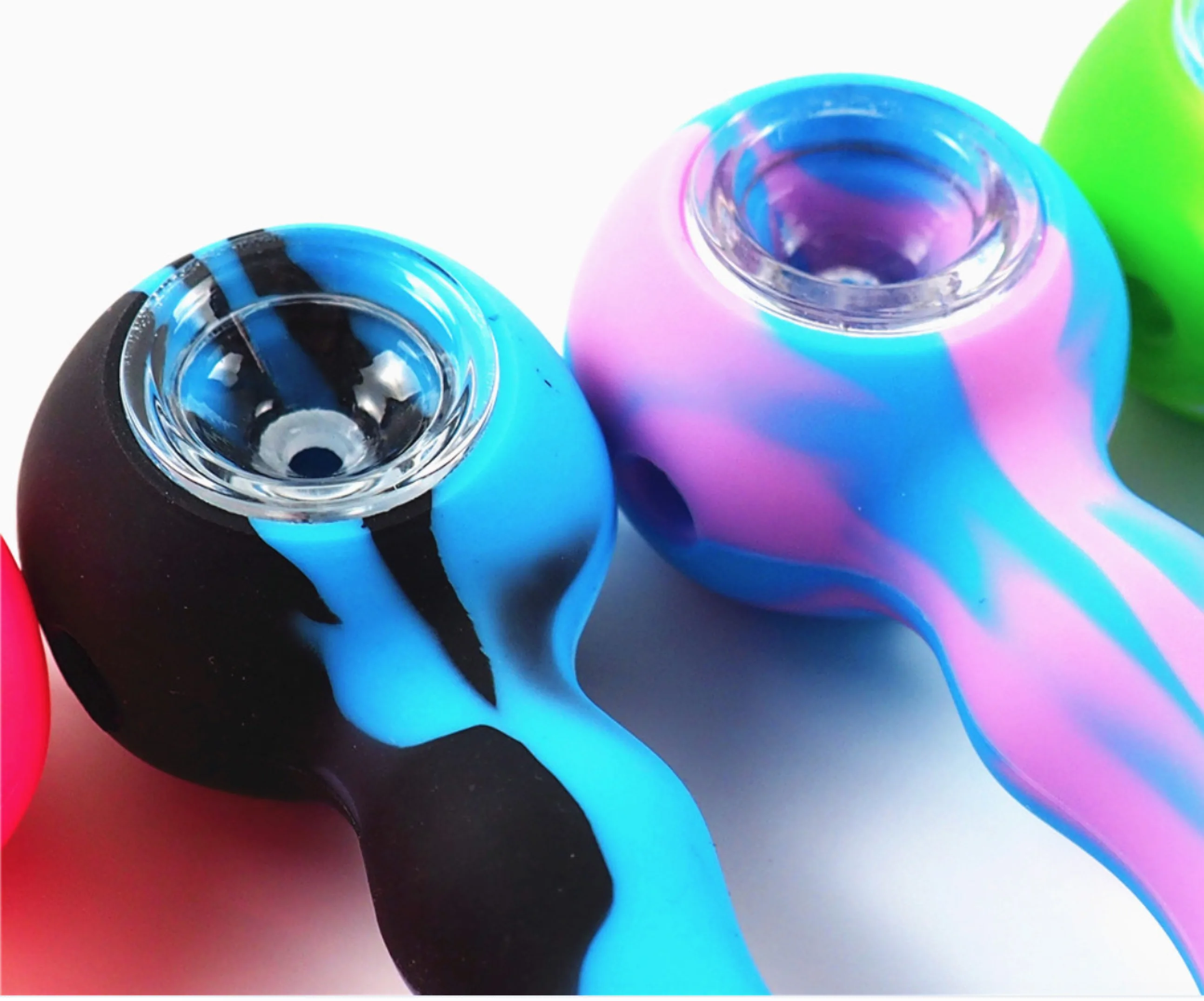 High Quality Colorful Unbreakable Silicone Hand Smokine Tobacco Weed