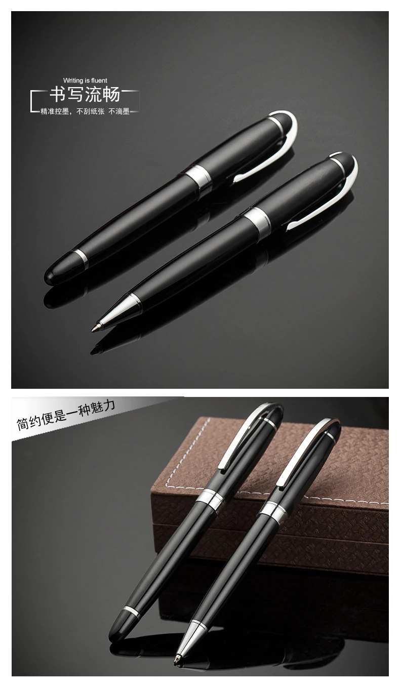 2023 Factory Wholesale Business Metal Pen Set Black Pen Set Gift Pen ...