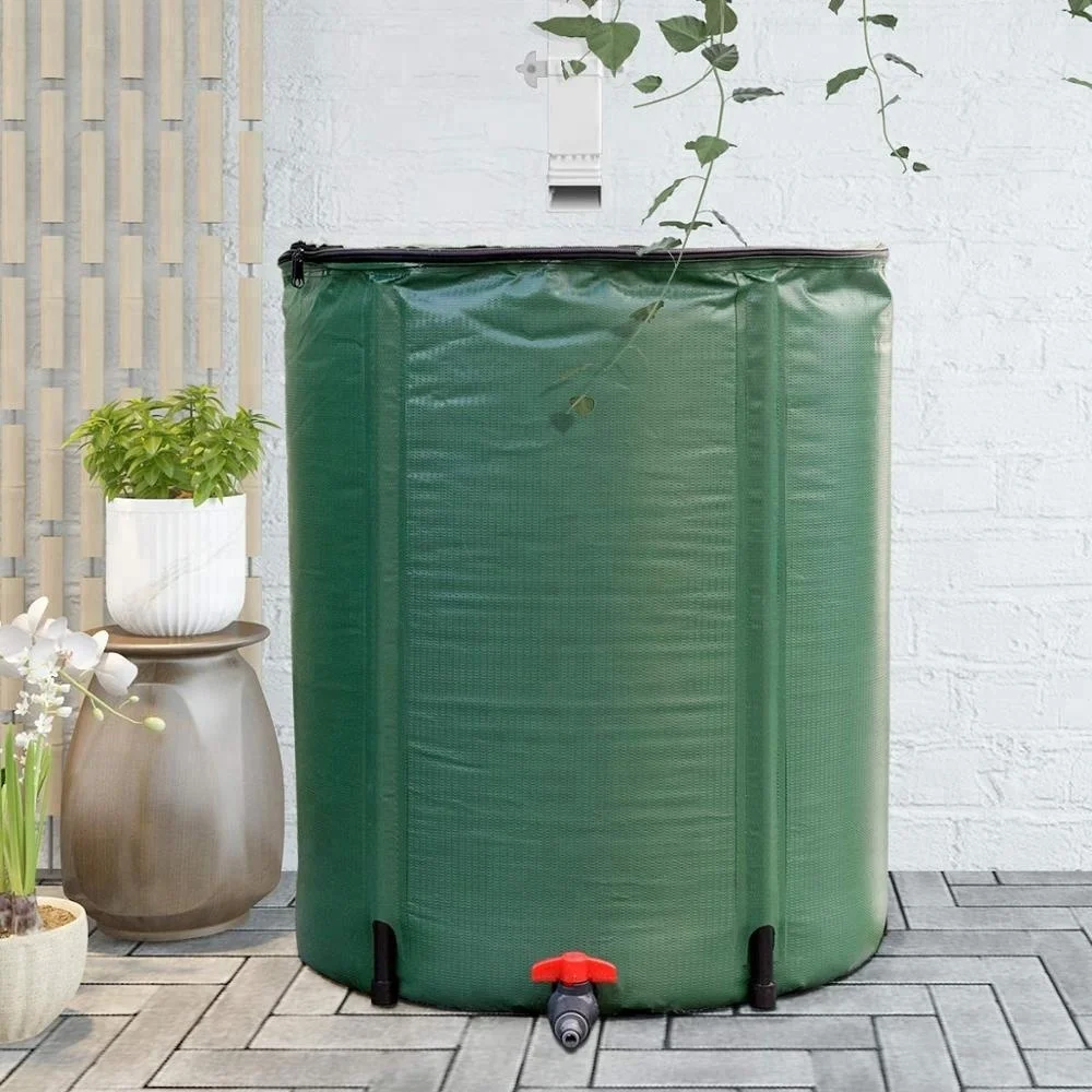 家庭解决方案 pvc 雨水桶可折叠雨桶花园储水-50 加仑