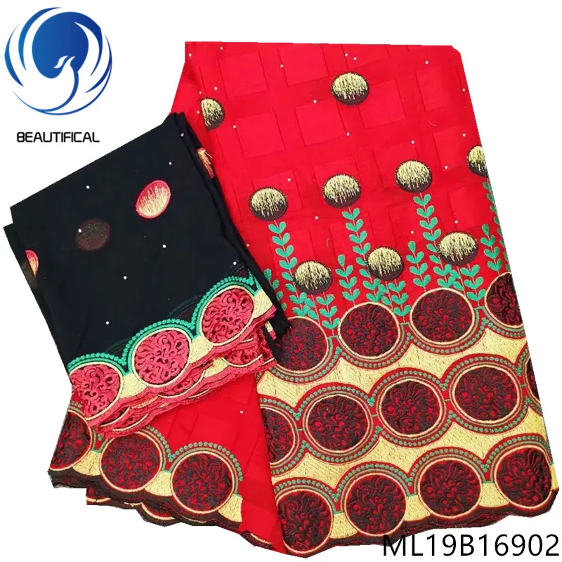 

Beautifical veil matching voile embroidered cotton lace fabric red lace fabrics ML19R169, Customized