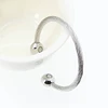 Custom screw cuff bracelet with indian plain stainless steel adjustable bangle
