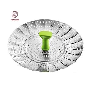 Image of Folding Steamer Insert for Veggie Fish Seafood Cooking Foldable Steamer Basket