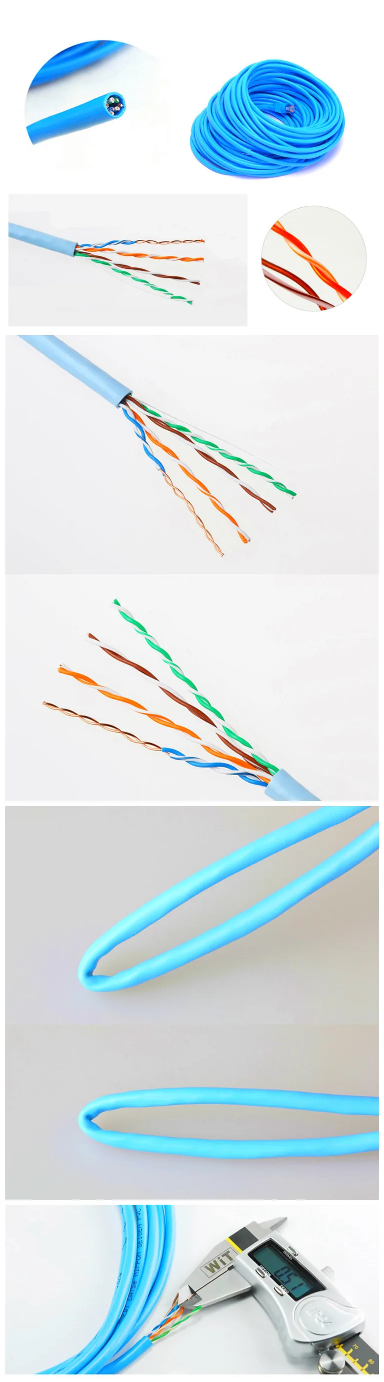 Fast Speeds 305m 4 Pair Utp Cat5e Network Cables Standard Cat5