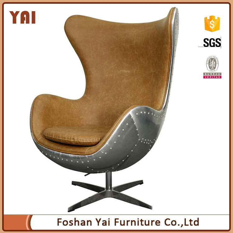 Wholesale Fabric Fiberglass Oval Swivel Egg Shaped Purple Egg Chair