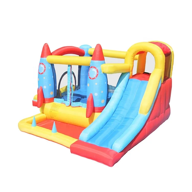 

cheap inflatable zip line house used swimming water pool slide for adult, Can be customized