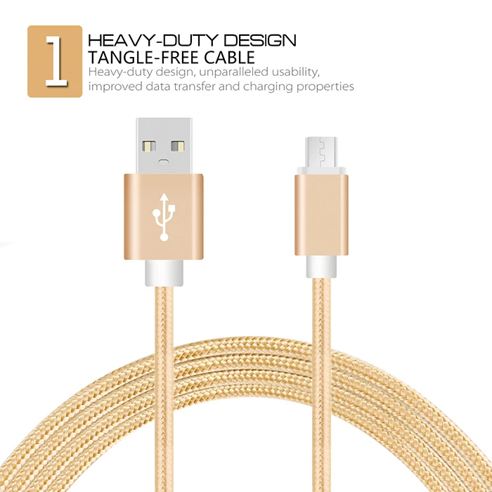 

Factory Colorful Braided Nylon Aluminum Fastest 1M Micro USB cable Charger Data USB Cable for samsung, Pink;black;bluegold