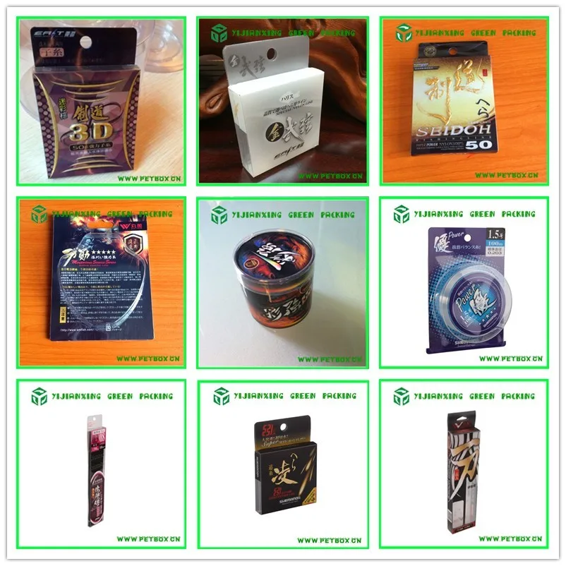 China Supplier Custom Pet Plastic Hard Fishing Rod Tackle Box Packaging