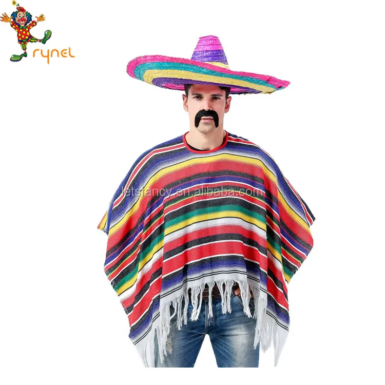 PGPF0023 - the Most Popular Mexican Poncho Adult Costume