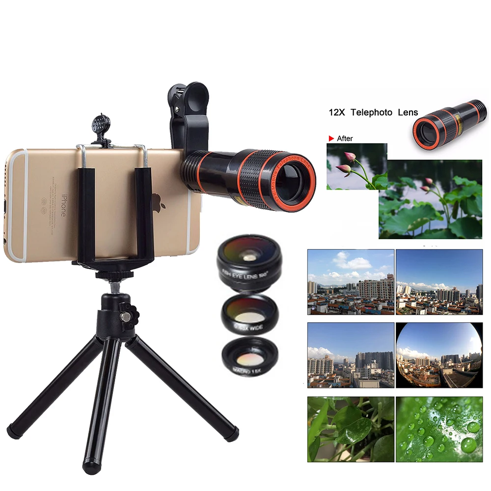 New Gadgets External Camera Telephoto For Mobile Clip 4 In 1 Selfie ...