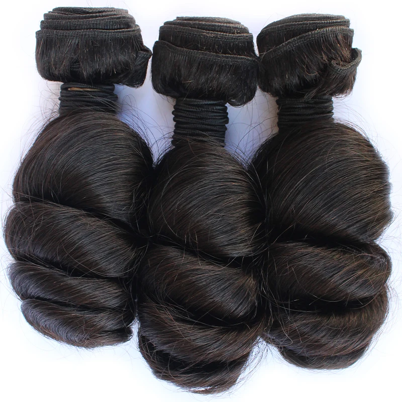 

grade 9a wholesale price Brazilian human virgin hair loose wave, Natural color