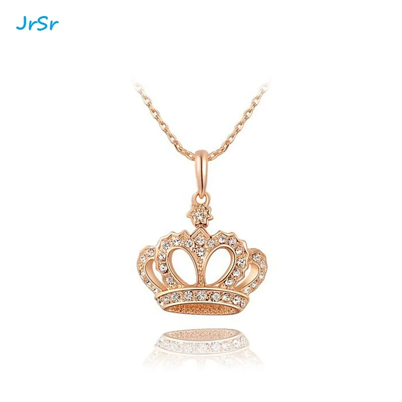 

Fashion design jewelry delicate cubic zirconia 925 sterling silver white gold plated platinum plated women crown pendant