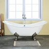 Double Slipper American Hot sale bath/ bathtub iron cast with golden feet
