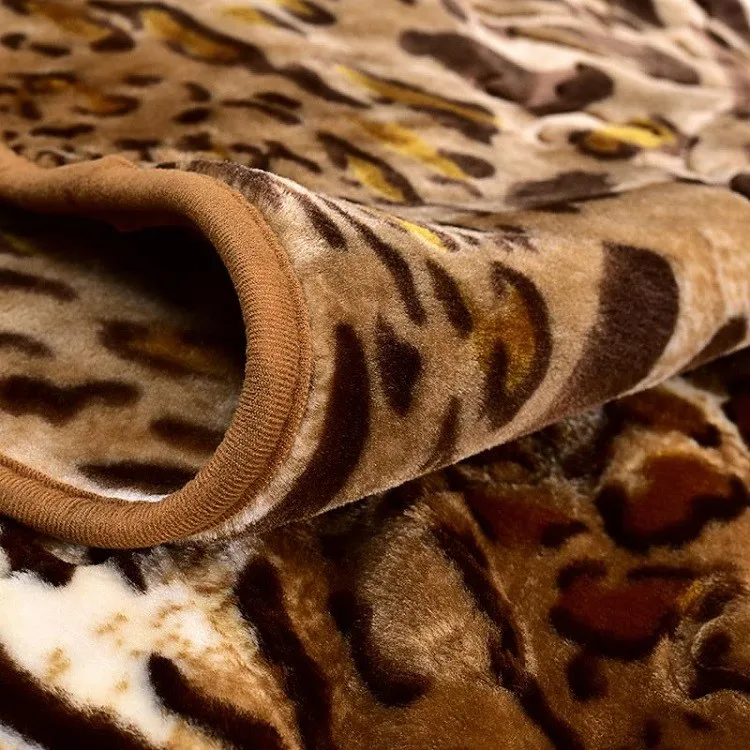 American And European Style Leopard Printed Raschel Blanket Buy 1 Ply