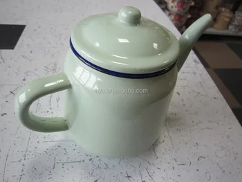 Promotion Enamel Tea Pot High Handle Kettle Small Round Tea