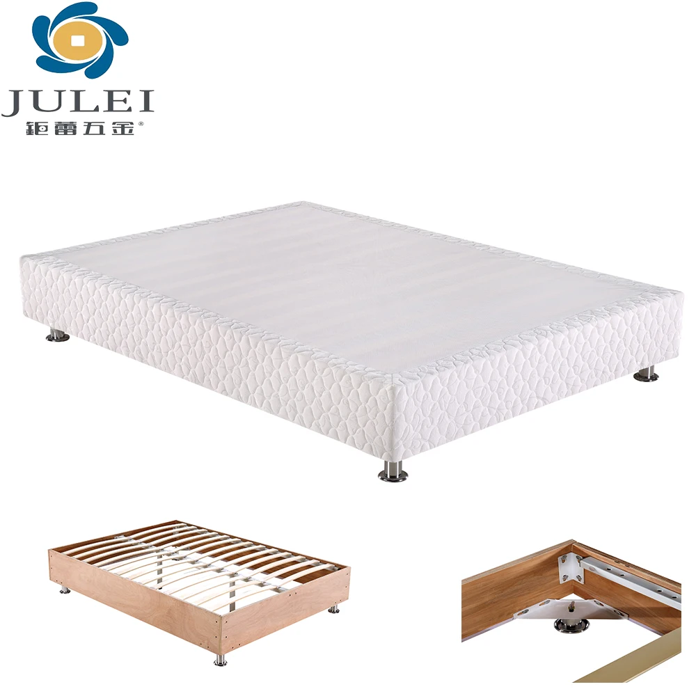 Strong Mattress Foundation Knock Down Wooden Slatted Metal Bed Frame With Fabric Cover Dj 01 Buy Strong Mattress Foundation Knock Down Wooden Slatted Metal Bed Frame With Fabric Cover One Pack Knock Down Wooden Slatted Metal